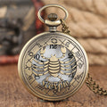 Zodiac style pocket watch for Scorpio