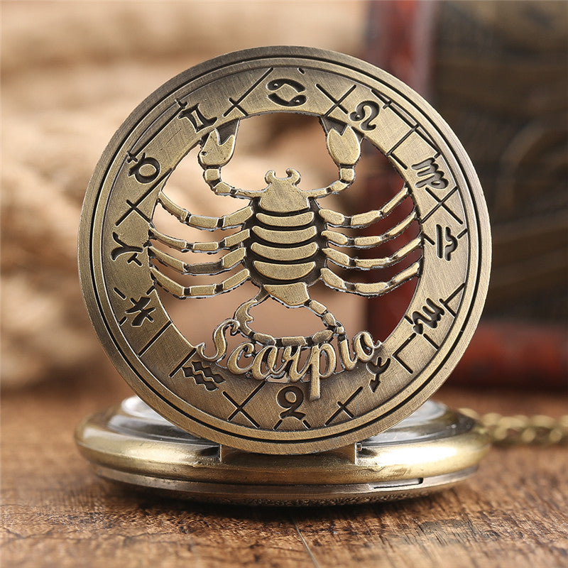 Zodiac style pocket watch for Scorpio
